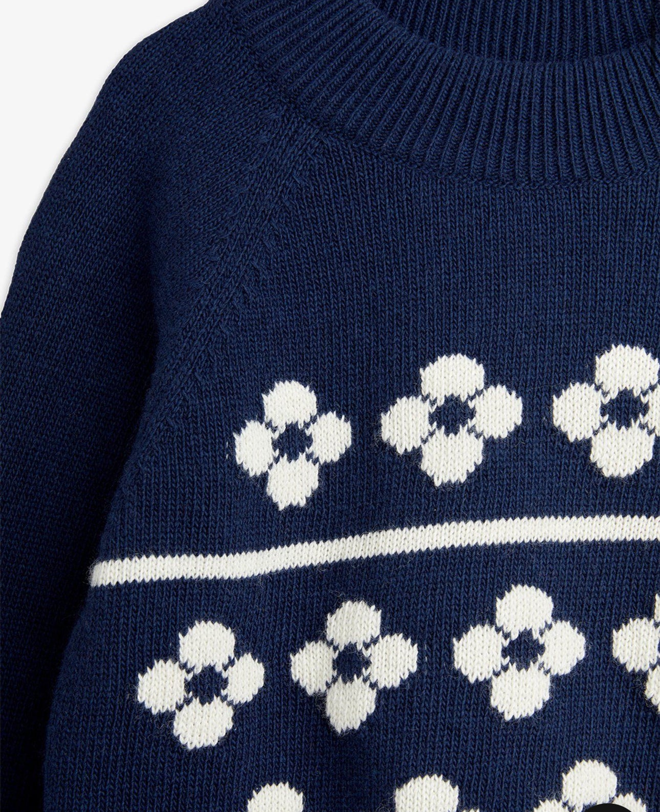 FLOWERS KNITTED WOOL SWEATER