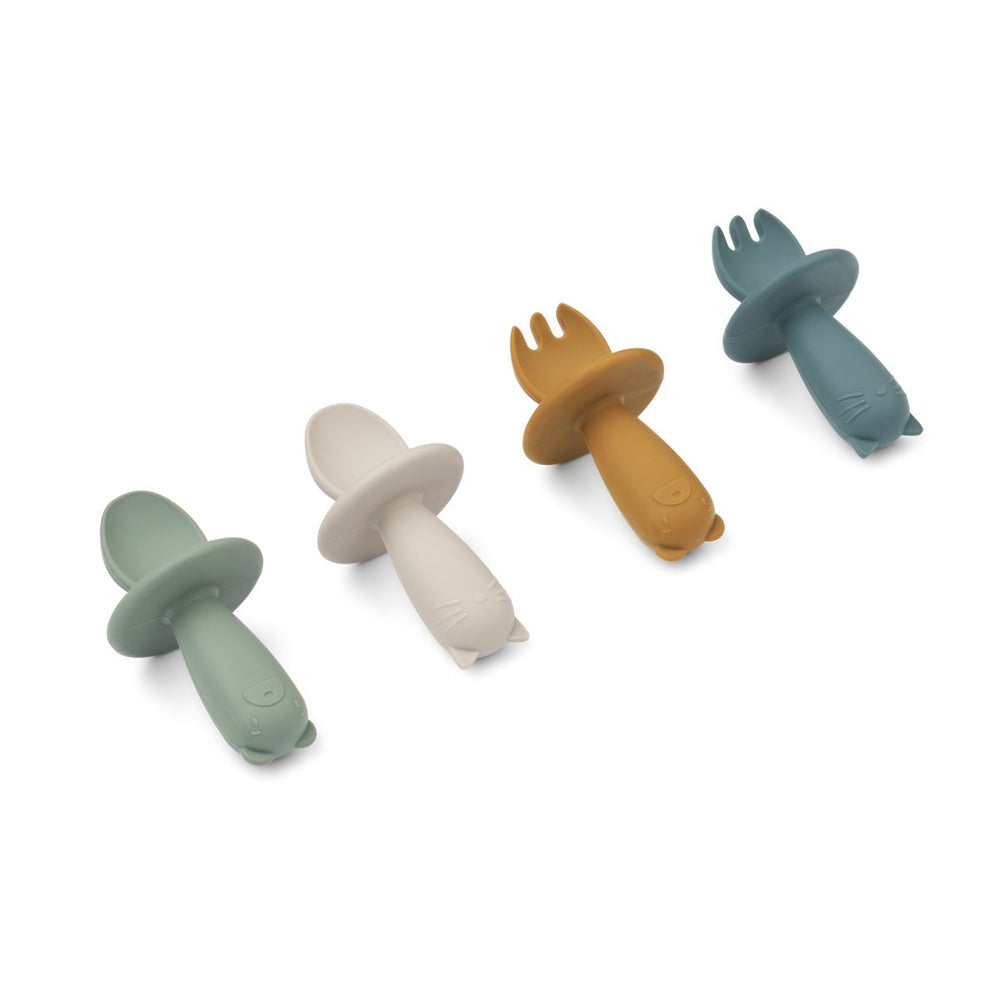 AVRIL BABY CUTLERY 4PACK GREEN