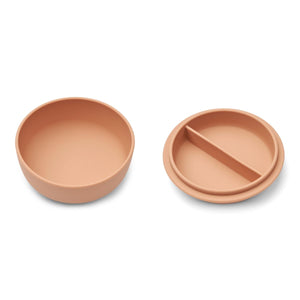 SERGE SILICONE BOWL WITH LID TUSCANY ROSE
